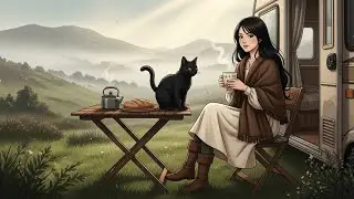 🌫️🚐 A Misty Morning in the Scottish Highlands | Gentle Campervan Life | Cozy Ghibli ASMR 🌿🍵
