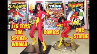 1/6 Toys Era SPIDER-WOMAN, Diamond Select Gallery PVC Statue, & COMIC BOOK COLLECTION!