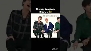 The way Jungkook Drew Jin 😂 #jungkook #jin #shorts