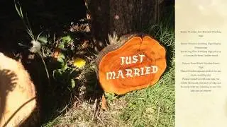Rustic Wooden Just Married Wedding Sign by www.handmade4u.co.uk