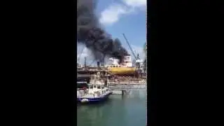 Fire at Shipyard