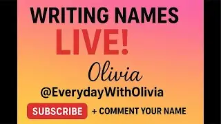 Writing Names Live 100K subs?!