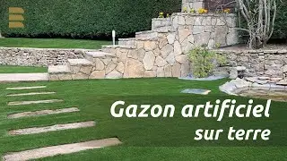 Installation eurocesped | Gazon artificiel sur terre