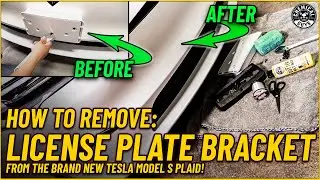 Как снять передний кронштейн номерного знака (и его остатки) с Tesla Model S Plaid! — CG Quickies