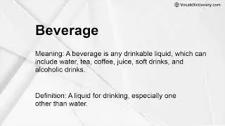 Beverage Meaning