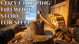 Chopping Firewood in the Barn during Snowfall | Stone Creek Farm (sleep story)