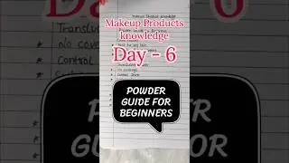 Makeup Knowledge Powder Guide for Beginners #viral #shortviral #shorts #makeup #viralproduct