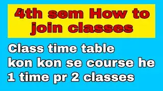 4th sem online classes Full info | aryan update-DU