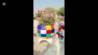Art work | Paint on Pot | School paint