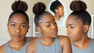 How to Do a Top Knot Bun on Short 4C Natural Hair for Only $5 Dollars!!!|Mona B.