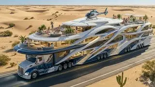 World’s Most Luxurious Land Yacht Motorhome with Helipad | Future RV Concept & Price Review.