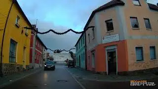 D: Stadt Oberviechtach. Landkreis Schwandorf. Rundfahrt durch die Stadtmitte. Dezember 2018