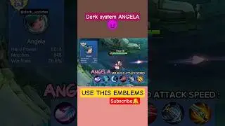 #angela Crazy Basic Attack Speed 😈🔥 #mobilelegends #mlbb #darksystem #subscribe