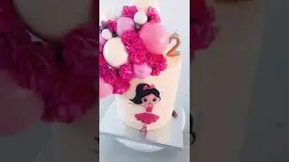 Happy Birthday Princess Ballerina Cake for baby Girls Ballerina , Surprise Day ! 🤍💓