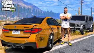 РЕАЛЬНАЯ ЖИЗНЬ В GTA 5 - ЖЕНА РАЗБИЛА МОЮ BMW M5 F90! ТЯНУ БМВ М5 НА ТРОСУ! 🌊ВОТЕР