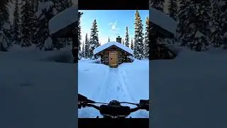 Would you ride here alone? ❄️🏍️#snowride #wintervibes #cabinlife #shorts