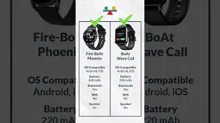 BoAt Wave Call Vs Fire-Boltt Phoenix Smart Watch Comparison. #comparison #smartwatch #amazonfinds