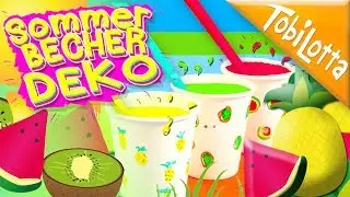 Coole Sommer DIY Idee | Becher gestalten | Sommer deko | Sommer basteln | Kids DIY DIY 117