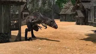 DINOSAUR ATTACKS Girl Jurassic Park | T-Rex vs Elephant | Fan-Made | dino edge