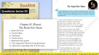 The Road Not Taken By Rober Frost Class 9 l CBSE NCERT 