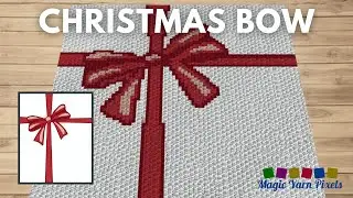FREE GRAPH - Christmas Bow - C2C & Tapestry Crochet Pattern