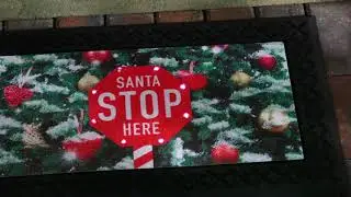 Lights & Music Santa Stop Here Doormat 45 x 75cm
