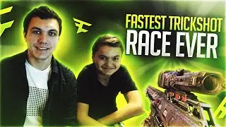FASTEST EVER Trickshot Race Against Little Brother!