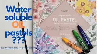 Water Soluble OIL Pastels review/first impression | Trying for the first time #mixedmedia #art