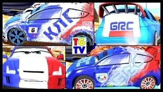 Disney Pixar Cars Raoul 4 Screen Race & Paint Jobs | Cars Fast as Lightning
