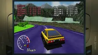 Code R Course 2: Genbu tohge - Hill Climb Time Attack Sega Saturn Emulated