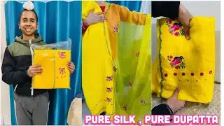 KHALSA COLLECTION-Pure silk suit with pure soft dupatta #tiktok #shorts #khalsacollection fororder📞