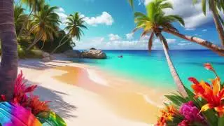 Ocean Meditation &ndash; Calm Sea and Soothing Ocean Waves Scene and Sounds - Sunny Tropical Beach