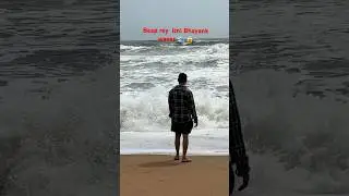 Baap rey itni bhayank waves 🌊 #goa #travelvlog #beach #vlog #dangerous