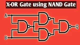 XOR Gate Using NAND Gate | XOR Using NAND Gate | Implement XOR Gate using NAND Gate