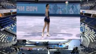 Mao Asada 2014 Olympic FS US NBC 米NBC放送　日本語字幕付き