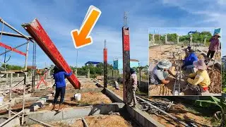 Amazing Workers Install Perfect Column Formwork &ndash; Step-by-Step Build