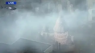 Smoke billows near Gingerbread Castle in NJ