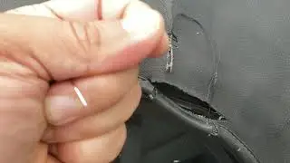 NC Mx5 miata soft top repair with vinyl adhesive and sewing