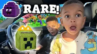 FINDING EVERY MINECRAFT MYSTERY HAPPY MEAL TOYS AT MCDONALDS (RARE GRIMACE EGG?!)