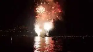 Lugano fireworks for the swiss national day of 2014
