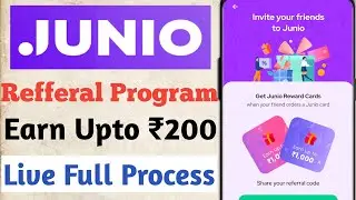 JUNIO Earning Offer💥Junio Refer and Earn Offer👍Cashback Offer🎉New Refer Earn Offer|Earn Money Online