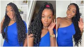 GODDESS FAUX LOCS WITH CURLY ENDS | How To Crochet Soft Locs ft.Violet Store | Jodi The Island Girl