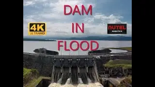 Wivenhoe Dam in Flood, Australia - 4K