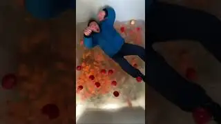 Guy was frozen in an ice cube. AI video.