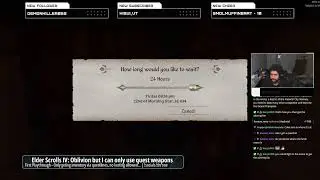 can I beat oblivion for the first time, but I can only use quest weapons (session 11)