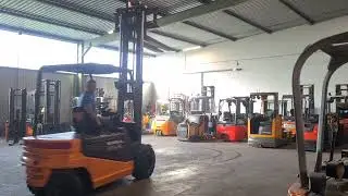 Still R60-50 Elektro 5Tonner Elektro 80Volt Gabelstapler mit Gabelverl&auml;ngerung Noris Stapler