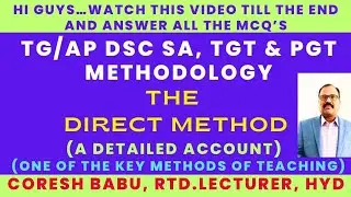 THE DIRECT METHOD ( One of the Key Methods of Teaching)