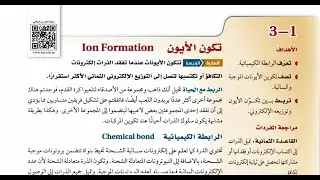الفصل الثالث الدرس الأول  - تكون الأيون