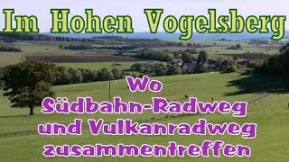 Im hohen Vogelsberg, wo Südbahn-Radweg und Vulkanradweg zusammentreffen