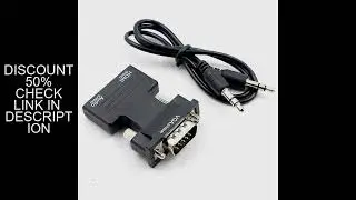 With HDMI Female to VGA Male Converter Audio Adapter Cable for Projector HD Computer Set-Top Box